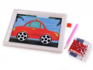 Diamantové malování s rámečkem, kreativní sada 1 náhodná barva auto, 1 sada - zvětšit obrázek