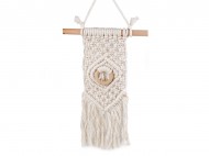 Drhaná dekorace macrame k zavěšení 2 režná světlá, 1 ks - zvětšit obrázek