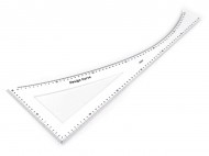 Krejčovský příložník / pravítko délka 60 cm bílá, 1 ks - zvětšit obrázek