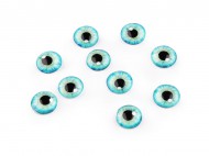 Skleněné oči k nalepení 10 a 12 mm 4 (10 mm) tyrkysová, 10 ks - zvětšit obrázek