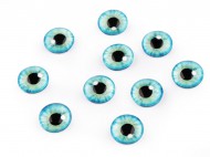 Skleněné oči k nalepení 10 a 12 mm 8 (12 mm) tyrkysová, 10 ks - zvětšit obrázek