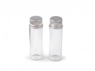 Skleněná lahvička se šroubovacím víčkem 16x50 mm transparent, 12 ks - zvětšit obrázek