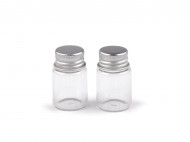 Skleněná lahvička se šroubovacím víčkem 25x42 mm transparent, 12 ks - zvětšit obrázek