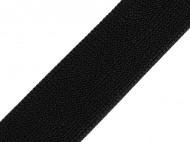 Suchý zip plyš šíře 39 mm elastický černá, 1 m - zvětšit obrázek