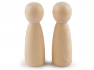 Dřevěná figurka k dotvoření 39x120 mm přírodní sv., 4 ks - zvětšit obrázek