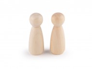 Dřevěná figurka k dotvoření 25x67 mm přírodní sv., 10 ks - zvětšit obrázek