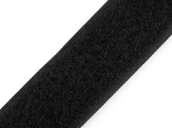Suchý zip plyš šíře 38 mm černá, 1 m - zvětšit obrázek