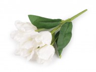 Umělá kytice tulipán 1 bílá, 1 ks - zvětšit obrázek