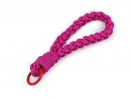 Splétaný přívěsek / klíčenka s karabinou 1 pink, 1 ks - zvětšit obrázek