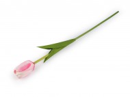 Umělý tulipán dlouhý 4 růžová, 1 ks - zvětšit obrázek