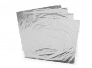 Metalické plátky ke zdobení 14x14 cm 1 stříbrná, 1 sada - zvětšit obrázek