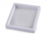 Krabička s průhlednou fólií k vystavení zboží a dárkovému balení 11x11 cm 1 bílá, 1 ks - zvětšit obrázek