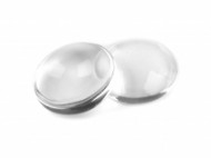 Skleněný kabošon průhledný 20 mm
